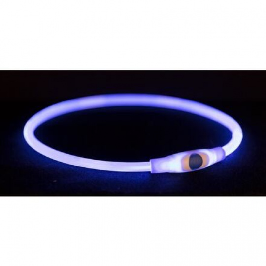 Flash light ring USB, blikací obojek, modrá (RP 2,10 Kč)
