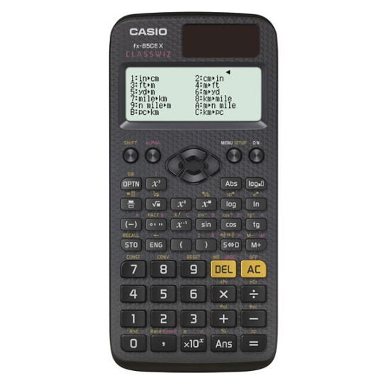 CASIO VĚDECKÁ KALKULAČKA FX-85CEX, 379 FUNKCÍ, 77X166MM, ČERNÁ