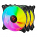 Sada 3 ks ARGB SAVIO BLAST FAN SET 3 x 120 mm 3-pin 5V 4-pin 12V