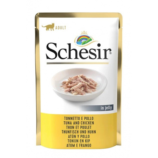 SCHESIR in jelly Tuna with chicken - mokré krmivo pro kočky - 85 g