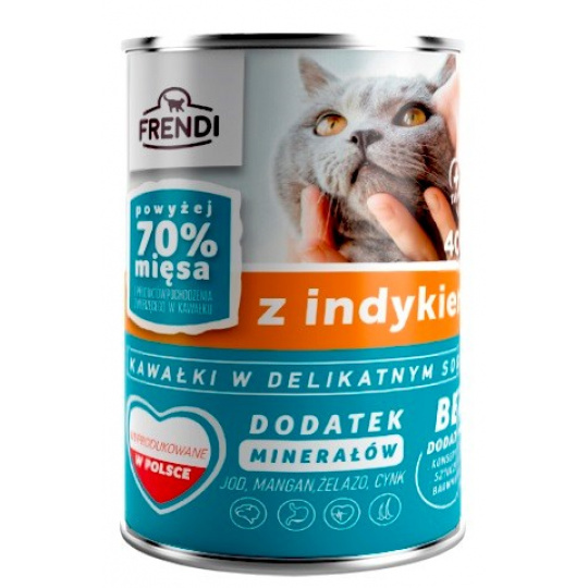 FRENDI with Turkey chunks in delicate sauce - mokré krmivo pro kočky - 400g