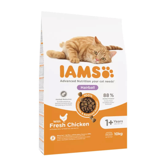 IAMS Advanced Nutrition Hairball Control - suché krmivo pro kočky - 10 kg