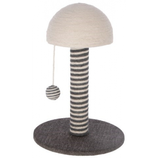 KERBL Funghi Grey and White s míčkem - škrabadlo pro kočky - 42 cm