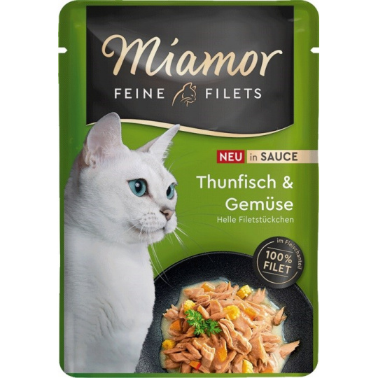 MIAMOR Fine Filets Tuna with vegetables in sauce - mokré krmivo pro kočky - 100g