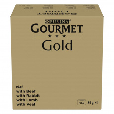 PURINA GOURMET GOLD Mousse Mix 4 příchutě - mokré krmivo pro kočky - 96x85g