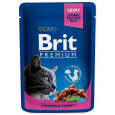 BRIT Premium Chicken&Turkey - mokré krmivo pro kočky - 100g