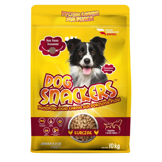 BIOFEED Dog Snackers Adult medium & large Chicken - suché krmivo pro psy - 10kg