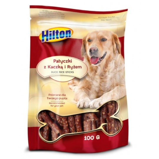 HILTON Duck and rice sticks - pamlsek pro psa - 100g