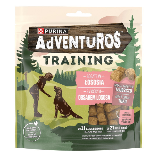 PURINA Adventuros Training salmon - pamlsek pro psy - 115g