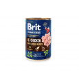 BRIT Premium By Nature Chicken and Hearts - vlhké krmivo pro psy - 400 g