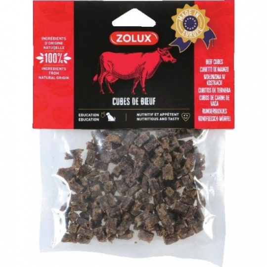 ZOLUX Beef cubes - pamlsek pro psa - 150g