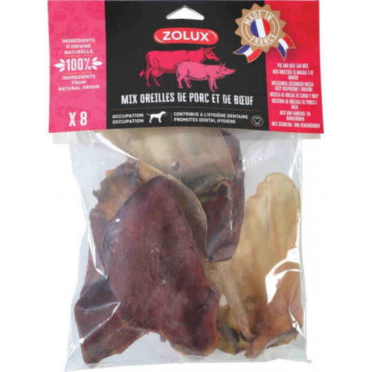 ZOLUX Beef and pork ear - žvýkačka pro psa - 200g