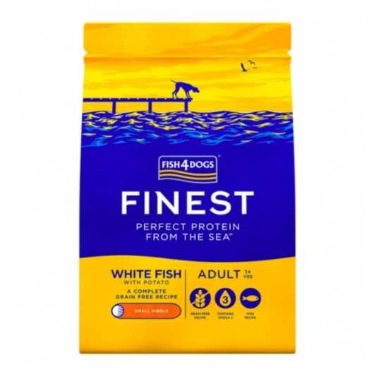 FISH4DOGS Finest Ocean White fish Small Adult - suché krmivo pro psy - 1,5kg