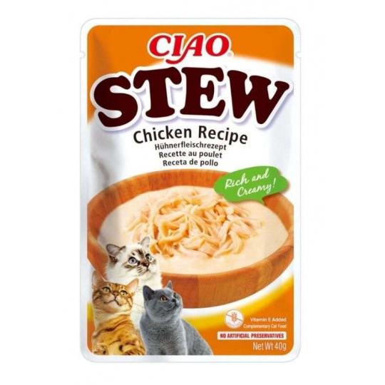 INABA Ciao Stew Chicken - pamlsek pro kočky - 40g