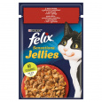 PURINA Felix Sensations Jellies Beef in jelly with tomatoes - mokré krmivo pro kočky - 85g