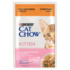 PURINA Cat Chow Kitten Turkey with zucchini in jelly - mokré krmivo pro kočky - 85g