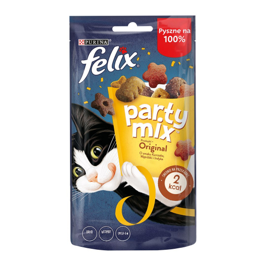 PURINA Felix Party Mix Original - pamlsek pro kočky - 60g