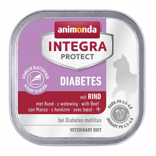 ANIMONDA Integra Protect Diabetes Beef - mokré krmivo pro kočky - 100g