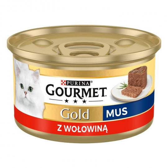 GOURMET Gold Beef - vlhké krmivo pro kočky - 85g