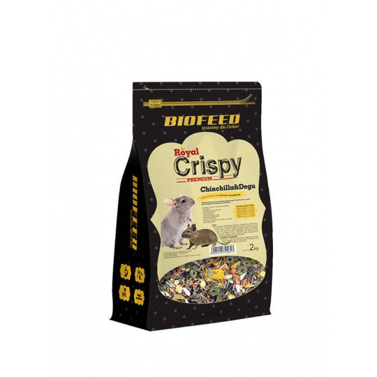 BIOFEED Royal Crispy Premium Chinchilla&Degu - krmivo pro činčily a osmáky - 2kg