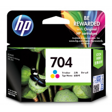 HP 704 Tri-color Original Ink Advantage Cartridge inkoustová náplň 1 kusů Originální Azurová, Purpurová, Žlutá
