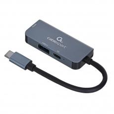 Gembird A-CM-COMBO3-02 dokovací stanice/replikátor portů Kabel USB 3.2 Gen 1 (3.1 Gen 1) Type-C Stříbrná