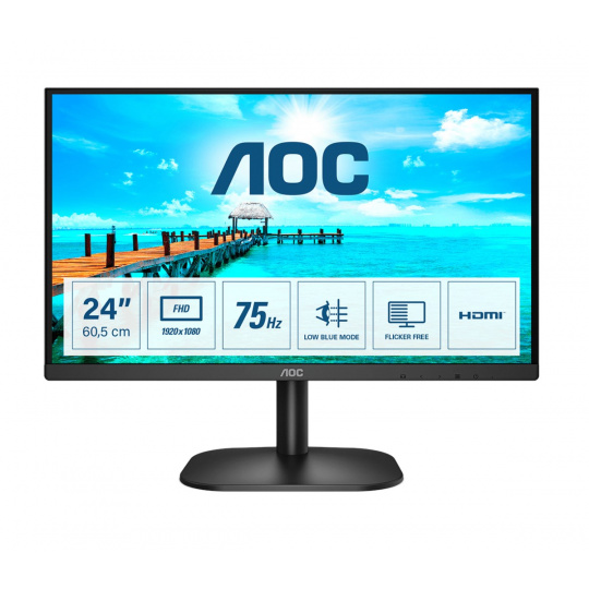 AOC B2 24B2XHM2 plochý počítačový monitor 60,5 cm (23.8") 1920 x 1080 px Full HD LCD Černá