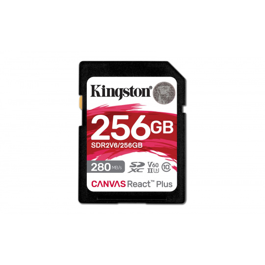 Kingston Technology Canvas React Plus 256 GB SDXC UHS-II Třída 10