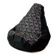 Sako taška pouffe Pear print black-pad player XL 130 x 90 cm