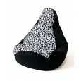 Sako taška pouffe Pear print black-ball L 105 x 80 cm