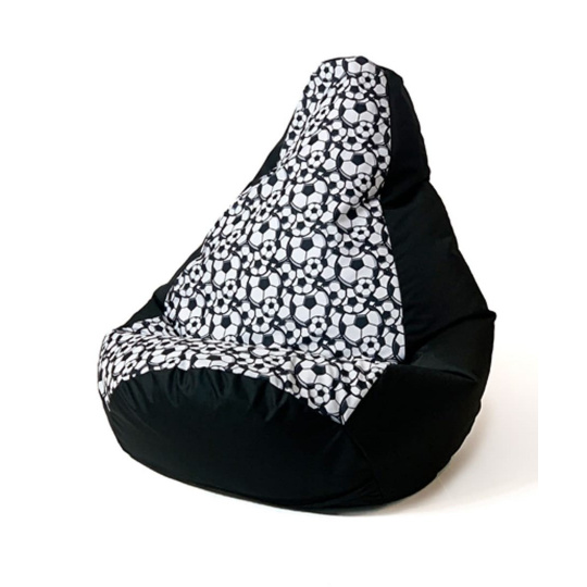 Sako taška pouffe Pear print black-ball XL 130 x 90 cm