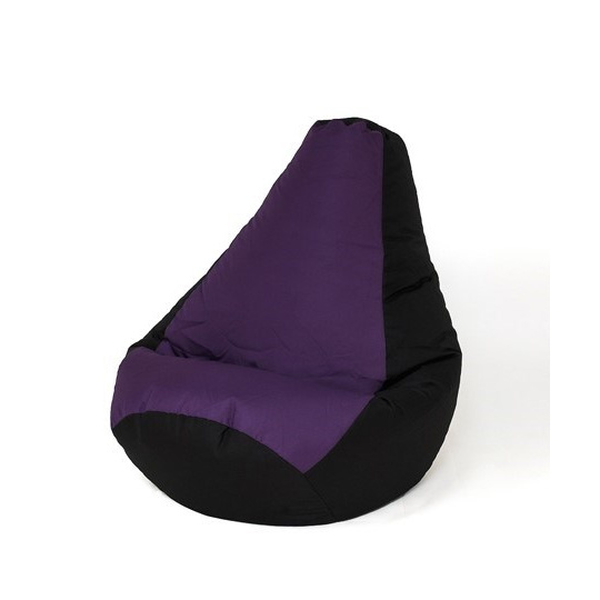 Sako taška pouffe Pear černo-fialová XL 130 x 90 cm