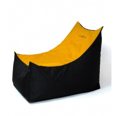 Sako taška pouffe Tron černo-oranžová XXL 140 x 90 cm