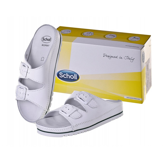 Scholl Air Bag - unisex sandály bílé, velikost 43