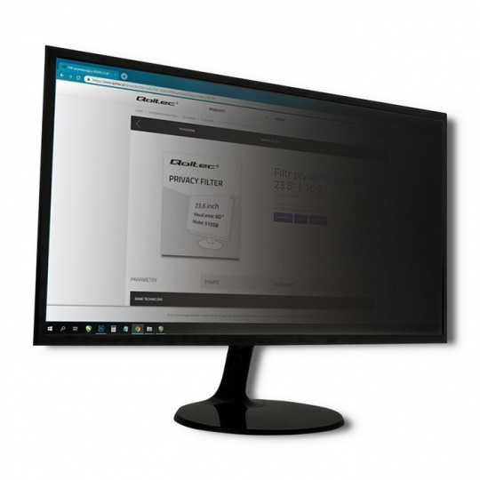 Qoltec 51052 Filtr ochrany soukromí RODO 15,6“ | 16:9