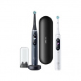 Oral-B Electric Toothbrush iO8 Series Duo For adults Rechargeable Black Onyx/White Number of brush heads included 2 Number of teeth brushing modes 6