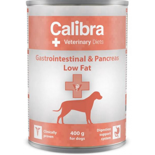 Calibra VD Dog Gastrointestinal Low Fat konzerva 400 g 