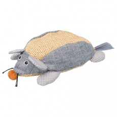 Sisalová myš, sisal/látka 30 cm přírodní/šedá