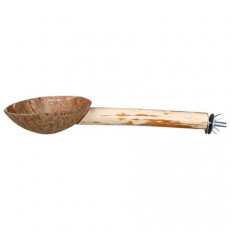 Dřevěné bidýlko s kokosovou miskou 25cm/18mm