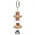 Natural Living-dřevěná kolečka, lávový kámen pro ptáky 16cm