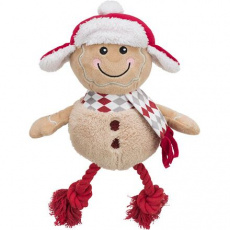 Vánoční hračka pes Xmas GINGERBREAD plyš/bavlna 34cmTR