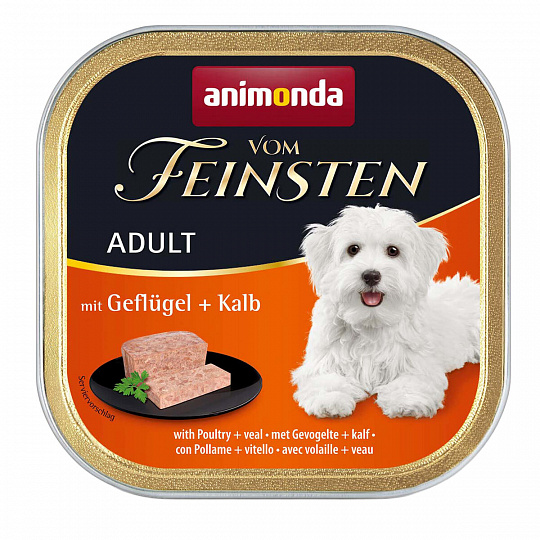 ANIMONDA paštika ADULT - drůbež, telecí pro psy 150g