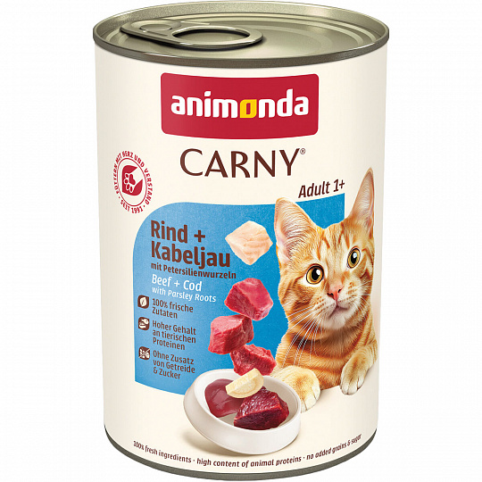 ANIMONDA konzerva CARNY Adult -hovězí, treska, petržel 400g