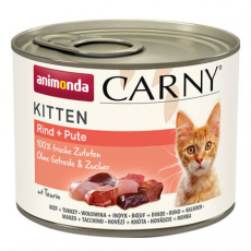 ANIMONDA konzerva CARNY Kitten - hovězí + krůta  200g