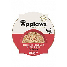 Applaws Cat miska Adult Broth kuracie prsia s kačicou 60g