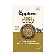 Applaws Dog kapsička Toppers Gravy kuracie s fazuľkami a tekvicou 85g