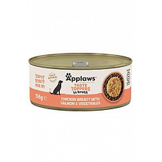 Applaws Dog konz. Toppers Broth kura s lososom 156g
