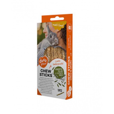 Pamlsok DUVO+ žuvacie tyčinky vŕba a lucerna pre hlodavce 70g - 10 ks - 12x1x1cm
