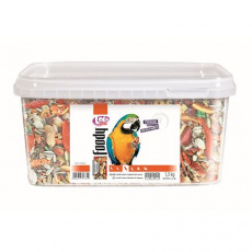 LOLO Foody kompl.krmivo pro velké papoušky 3L/1,5kg kyblík