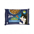 Nestlé FELIX Sensations cat Multipack losos a krevety&treska a paradajka želé kapsička 4x85 g